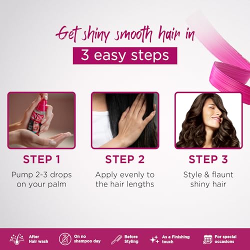 Livon Hair Serum for Men & Women | Frizz-free, stronger and shinier hair | For All Hair Types | Lightweight & Non Greasy | Enriched with Argan Oil & Vitamin E | 3.3 Fl.Oz