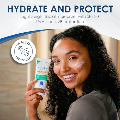 Vanicream Facial Moisturizer SPF 30, 2.5 Fl Oz, Formulated without Common Irritants for Sensitive Skin, Zinc Oxide Mineral Sunscreen, Provides Broad Spectrum Protection from UVA/UVB Rays
