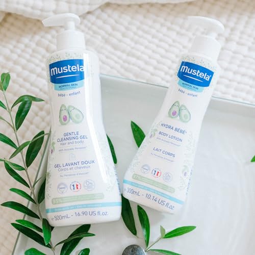 Mustela Hydra Bebe Body Lotion - Daily Moisturizing Baby Lotion with Natural Avocado, Jojoba & Sunflower Oil – 25.35 fl. oz.