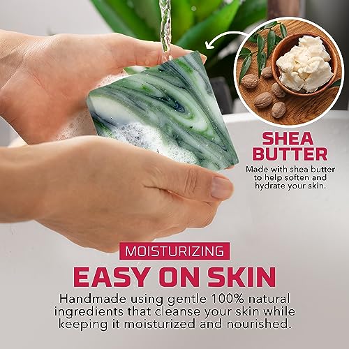 Natural Bar Soap for Men and Women - Vegan Bath Soap Bars Gift Set - Handmade Cold Process Artisan Soap with Essential Oil, Aromatic All Moisturizing Wash Soaps, Fragrant Secret Scent by Age of Sage (4 Pack)