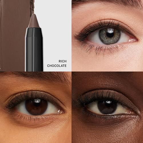Bobbi Brown Long-Wear Cream Liner Stick | 24-Hour Waterproof, Smudge-Proof Eyeliner with Fine Tip and Built-In Sharpener | Creamy Matte Finish for Smokey Eye Makeup, Rich Chocolate, 0.03 Ounce