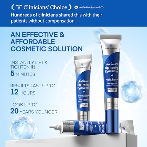 Instant Under Eye Lift Serum - Reduces Eye Bags, Wrinkles, Puffy Eyes, Dark Circles & Crow’s Feet in Minutes - Advanced Firming Polysaccharide Formula for Mature Skin - 20 mL