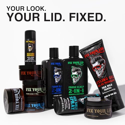 Fix Your Lid Styling Gel for Men, Firm Hold High Shine, 8.5 fl oz