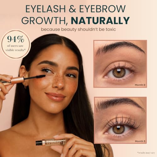 Organic Castor Oil Eyelash Growth Serum, Eyebrow Lash Serum for Hair Growth