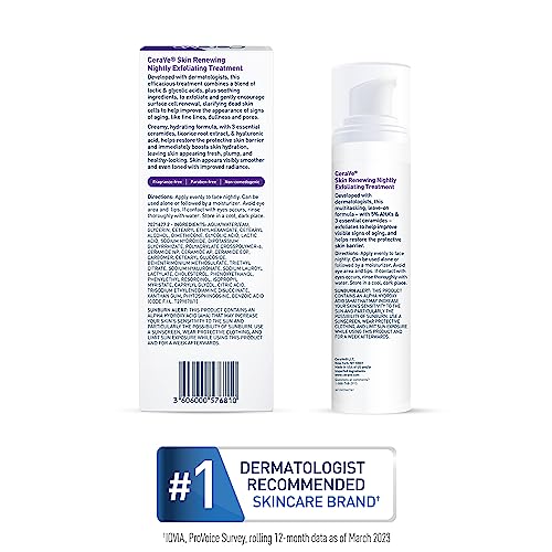 CeraVe Exfoliating Treatment, Anti Aging Serum with Glycolic Acid, 17oz