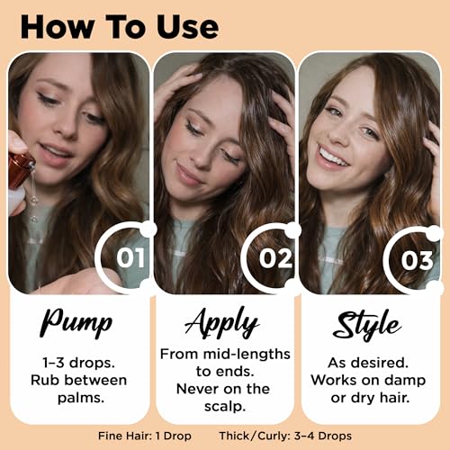 HerStyler Argan Oil Hair Serum - for Frizz, Straightening, Styling & Shine