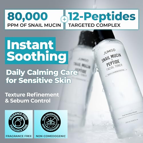 JUMISO Snail Mucin + Peptide Essence Toner for Oily Skin, 6.93 fl oz