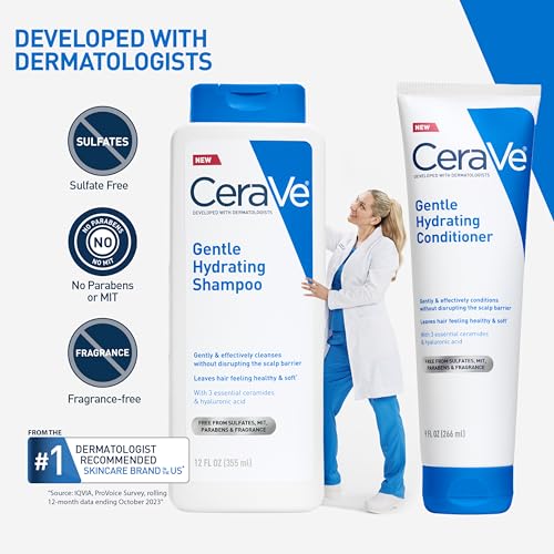 CeraVe Gentle Hydrating Conditioner, Hair Conditioner with Hyaluronic Acid