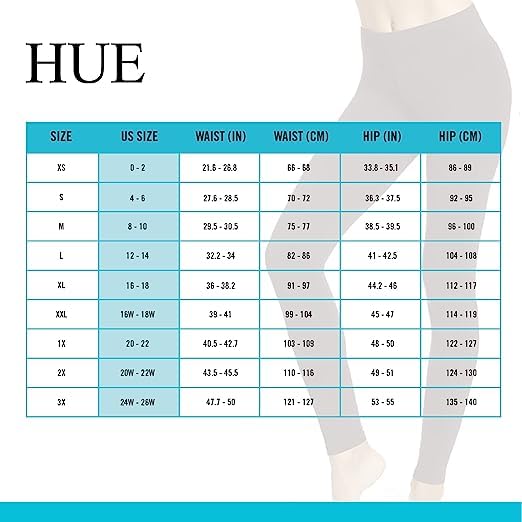 HUE womens Cotton Ultra With Wide Waistband, Assorted leggings pants, Black, Medium US