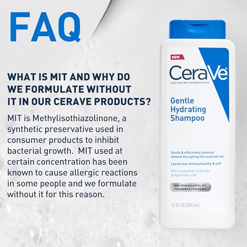 CeraVe Gentle Hydrating Shampoo with Hyaluronic Acid for Hair & Scalp, 12oz