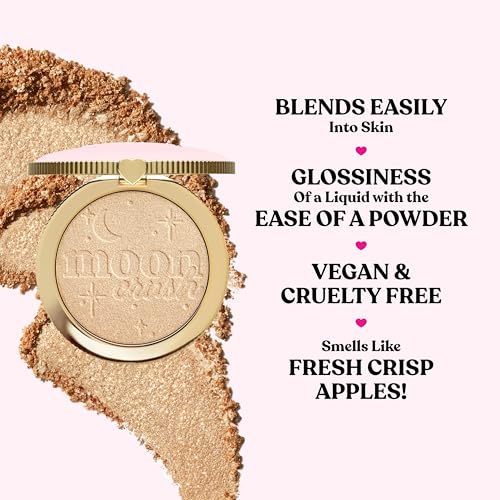 Too Faced Moon Crush Highlighter | Sheer, Powder, Glossy Glow, Highlighter Makeup 0.24 Ounce, Shooting Star
