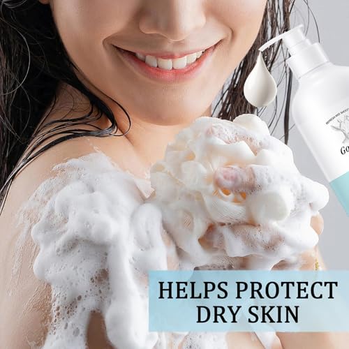 DuoZeng Goat Milk Body Wash,Gentle Silk Soft Foaming Milk Bath,Moisturizing Body Cleanser for All Skin A