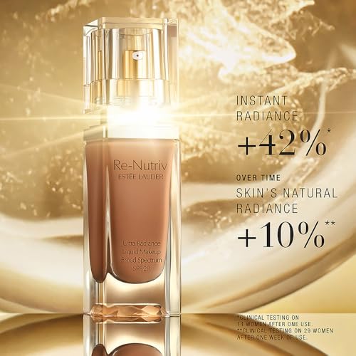 Estée Lauder Re-Nutriv Ultra Radiance Liquid Foundation SPF 20 | Luxurious, Hydrating, Long-Wearing, 1 Fl Oz, 3N1 Ivory Beige