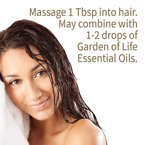 Garden of Life Jojoba Oil 100% Organic & Pure Golden Jojoba Oil for Hair, Skin and Face - Cold Pressed Body Oil, Massage, or Use as a Carrier Oil for Making Lip Balms & Body Butters, 4 fl