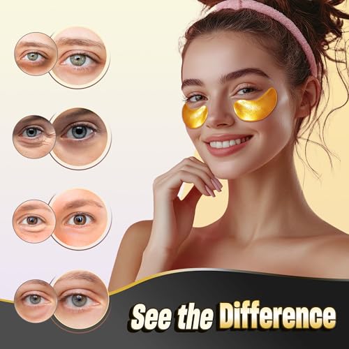 NAZANO 24K Gold Under Eye Patches - 60 Pack Eye Masks