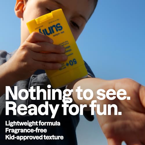 ATTITUDE Kids Mineral Sunscreen Stick SPF 50, Broad Spectrum Zinc Oxide, EWG Verified, Non-Nano, Mess-Free Stick for Face & Body, Lightweight Non-Greasy, Vegan, Unscented, 2 Oz