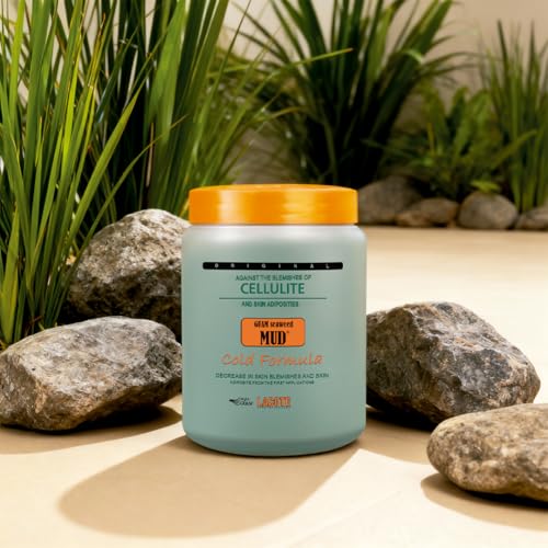 GUAM Anti-cellulite Mud COLD FORMULA, Seaweed Body Wrap for Cellulite, Skin Tightening Clay for Body Cellulite and Leg Swelling, Lymphatic Drainage | Cellulite Removal Treatment (1.1 LB)
