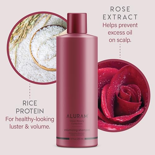 ALURAM Volumizing Shampoo, Non-Drying Gentle Cleanser Adds Body & Fullness for All Hair Types, 12 Fl Oz