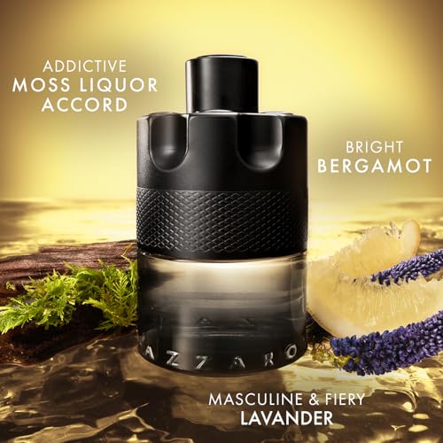 Azzaro The Most Wanted Eau de Toilette Intense – Aromatic & Woody Mens Cologne – Fresh & Sensual Fragrance – Lasting Wear – Scent Notes of Bergamot, Lavender, Moss - Luxury Perfumes for Men, 1.6 Fl Oz