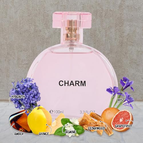 Charm Perfume for Women – Fresh Floral Fruity Eau de Parfum – Sweet Citrus & Musky Scent – 100ml / 3.3 fl oz