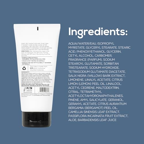 MARLOWE. Facial Moisturizer for Men, Non-Greasy Daily Face Lotion, 6 oz