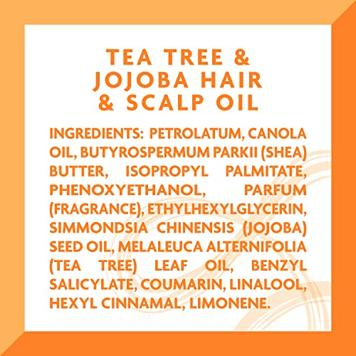 Cantu Tea Tree & Jojoba Hair & Scalp Oil with Shea Butter, 6 fl oz