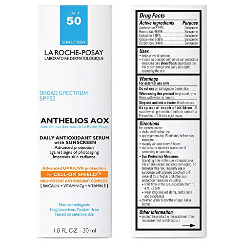 La Roche-Posay Anthelios AOX Antioxidant Serum with Sunscreen SPF 50 1oz