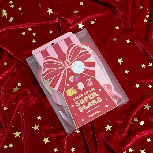 TONYMOLY Head to Toe Mask Set - Face, Hand & Foot Skincare Mask Pack, 4pk