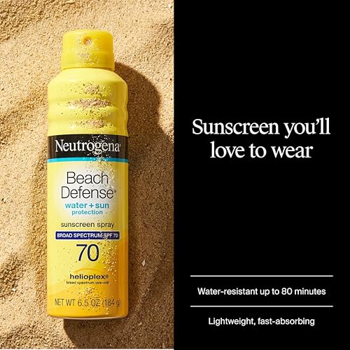 Neutrogena Beach Defense Sunscreen Spray, SPF 70, 6.5 oz