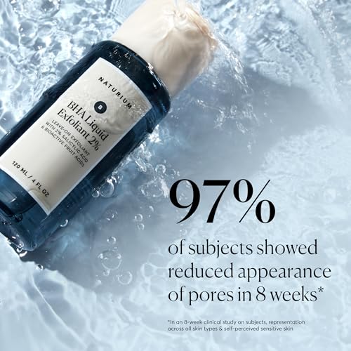Naturium BHA Liquid Exfoliant 2%, Leave-on Face & Skin Care Exfoliating Pore Treatment, with Salicylic Acid & Bioactive Fruit Acids, Packaging May Vary, 4 oz