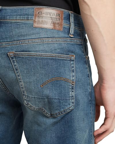 G-STAR Raw Mens 3301 Slim Fit Jeans, Vintage Medium Aged, 33W x 32L