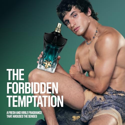 Jean Paul Gaultier Le Beau Le Parfum Intense for Men - Long Lasting Woody Amber Men's Cologne Eau de Parfum with Coconut Wood, Tonka Bean & Sandalwood - Designer Fragrance Spray, 4.2 oz