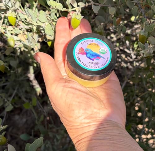 USDA Organic Lavender Jojoba Oil Hand Salve for Rich Conditioning (2 oz)