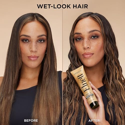L'Oreal Paris Elnett Slick Back Styling Cream, Anti-Frizz Hair Cream for Flexible Hold, Frizz Control, Polished Shine and Slick Finish, 5.1 Fl Oz