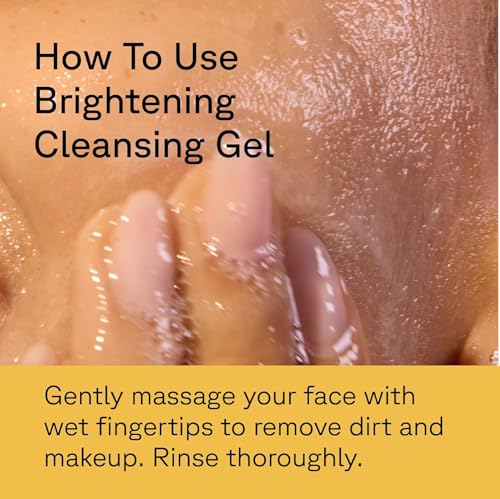 Acure Brightening Cleansing Gel - Vegan Facial Cleanser - 4 fl oz