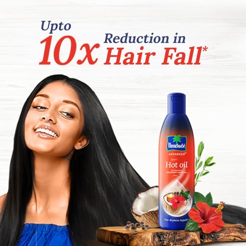 Parachute Advansed Ayurvedic Hot Oil| Warming Coconut Hair Oil with 5 Ayurvedic Ingredients| Fights Frizzy & Dry Hair | Nourishes & Promotes Hair Growth | Indian Hair Oil |10.1 fl. oz.