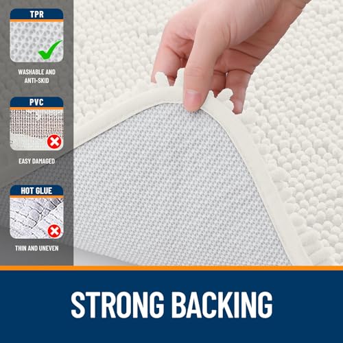OLANLY Bathroom Rugs 30x20, Extra Soft Absorbent Chenille Bath Rugs