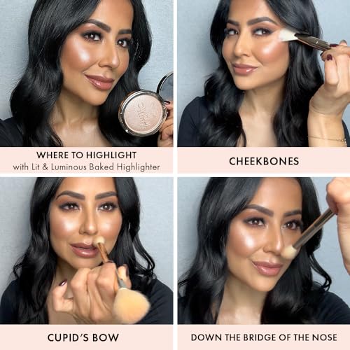 ICONIC LONDON Lit and Luminous Baked Highlighter | Pressed Powder, 0.56 oz