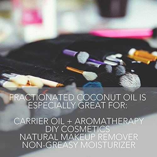 Organic Fractionated Coconut Oil, Carrier Oil with Dropper, 4 fl oz