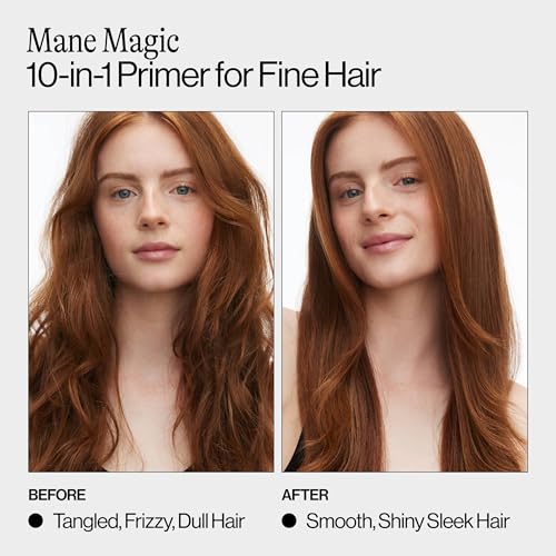 Eva NYC Mane Magic 10-in-1 Heat Protectant for Fine Hair - Anti-Frizz Heat Protection Spray - Sunflower + Argan Oil - Blow Dry Spray + Detangler - 10-in-1 Hair Primer - Vanilla Scent - 5 fl oz