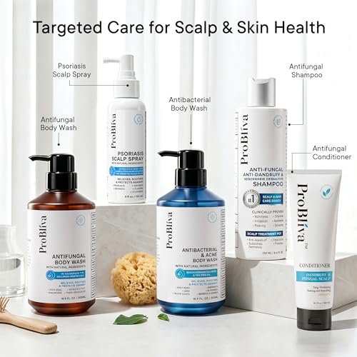ProBliva Psoriasis Scalp Spray – Scalp Treatment for Psoriasis, Dandruff & Seborrheic Dermatitis – On-Demand Itch Relief – Helps Reduce Flaking & Dryness – Lightweight & Non-Greasy (4 fl oz)
