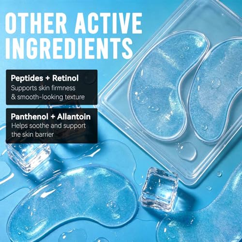 AILEORY Under Eye Patches for Dark Circles and Puffiness, Brightening Eye Masks with Caffeine, Niacinamide & Tranexamic Acid for Under-Eye Dullness, Depuffing Eye Treatment for Eye Bags, 24 Pairs