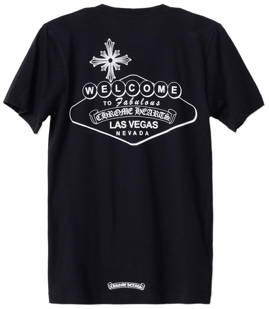 Las Vegas Sign Pocket T-Shirt, Small, Black