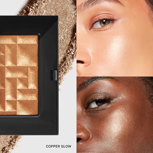 Bobbi Brown Highlighting Powder | Pearl-Infused Highlighter Makeup for Luminous Cheeks and Eyes with Gel-Powder Hybrid Technology | Natural Glow Radiance Booster, Copper Glow, 0.28 Ounce
