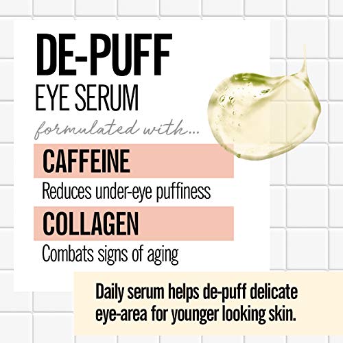 Valjean Labs DePuff Eye Serum | Caffeine + Collagen | Helps to Reduce Under Eye Puffiness and Combat Signs of Aging | Paraben Free (1 oz)