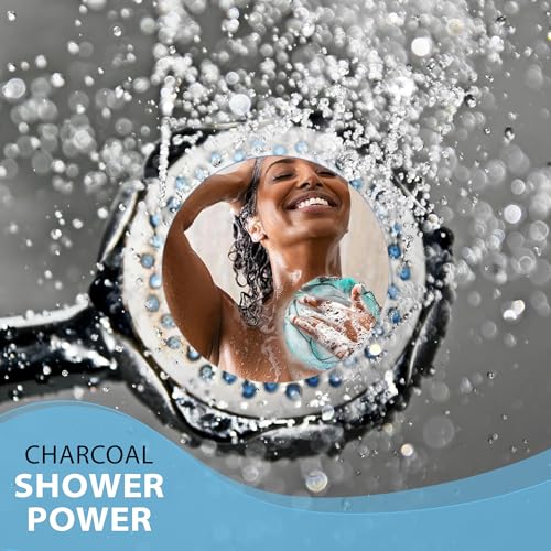 SHOWER BOUQUET Loofah-Charcoal Bath-Sponge XL-Color-4-Pack Extra-Large 75g
