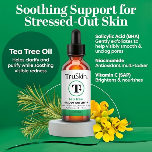 TruSkin Tea Tree Acne Serum with Salicylic Acid & Retinol, 1 fl oz