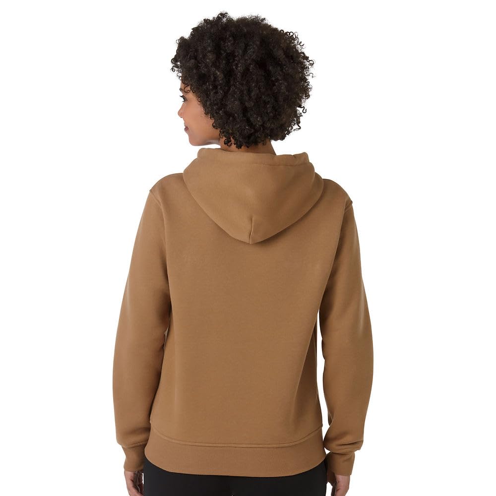 UGG Women's Rey Uggfluff Logo Hoodie Sweater, Chestnut Plaster, S