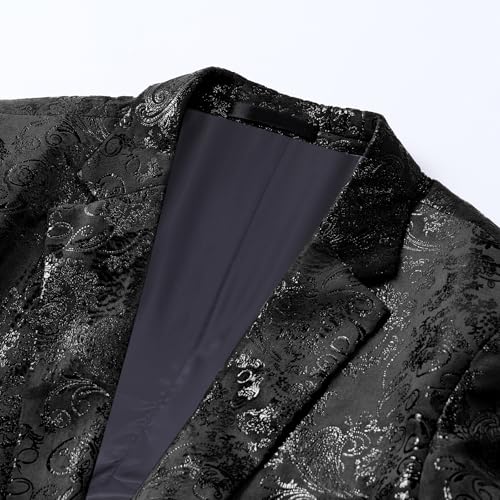 Men's luxury Casual Dress Suit Slim Fit Stylish Blazer Black Small
