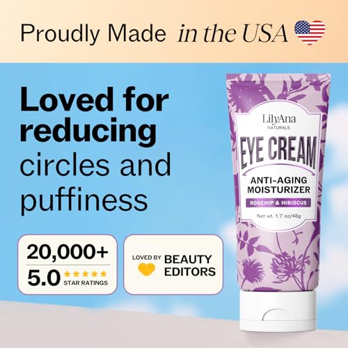 LilyAna Naturals Eye Cream for Dark Circles & Puffiness, 1.7 oz